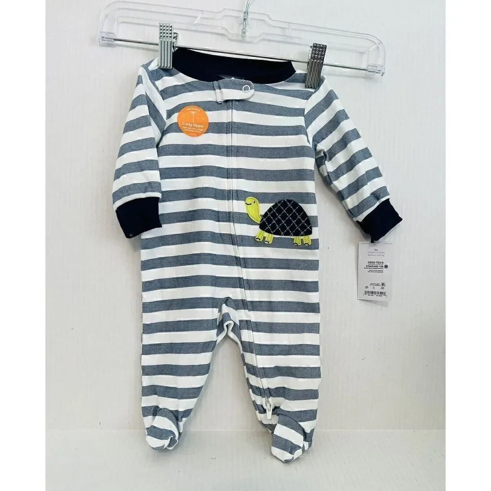 CARTER'S Infant Boy SLEEP & PLAY 3 Months NWT Turtle Design